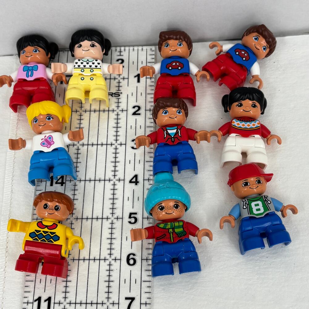 Lego Duplo Mini Toddler Figures Lot of 10 Girls Boys Variety Minifigures Blocks - Picture 8 of 8